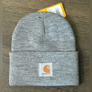 Carhartt Knit Cuffed Beanie Hat Heather Gray One Size NWT